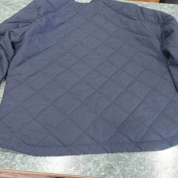 Levi's Jacket Mens LG Diamond Quilted Lightweight Navy Barn Trucker Work Jacket - Picture 6 of 14